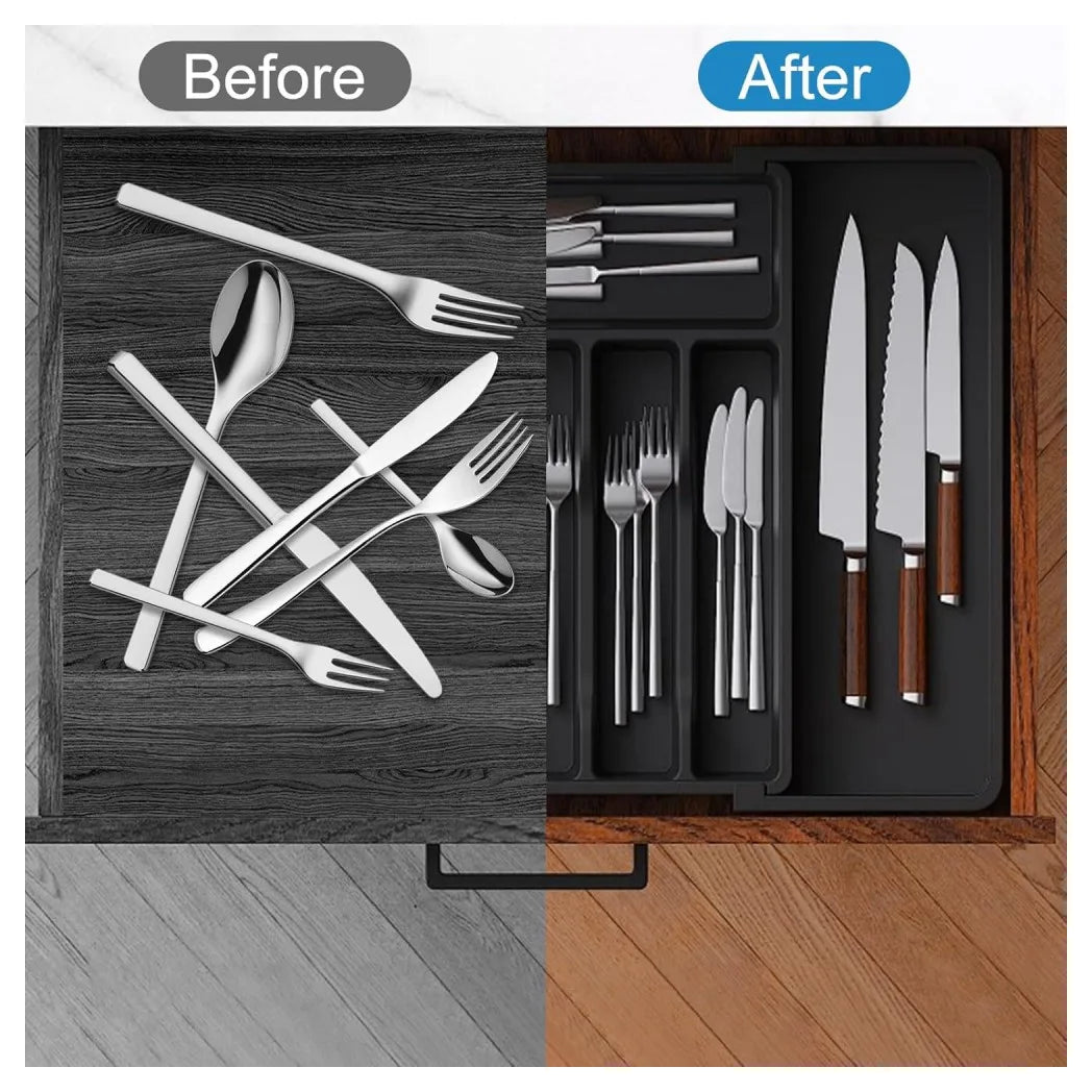 Expandable Cutlery Drawer Organiser – 8 Compartments