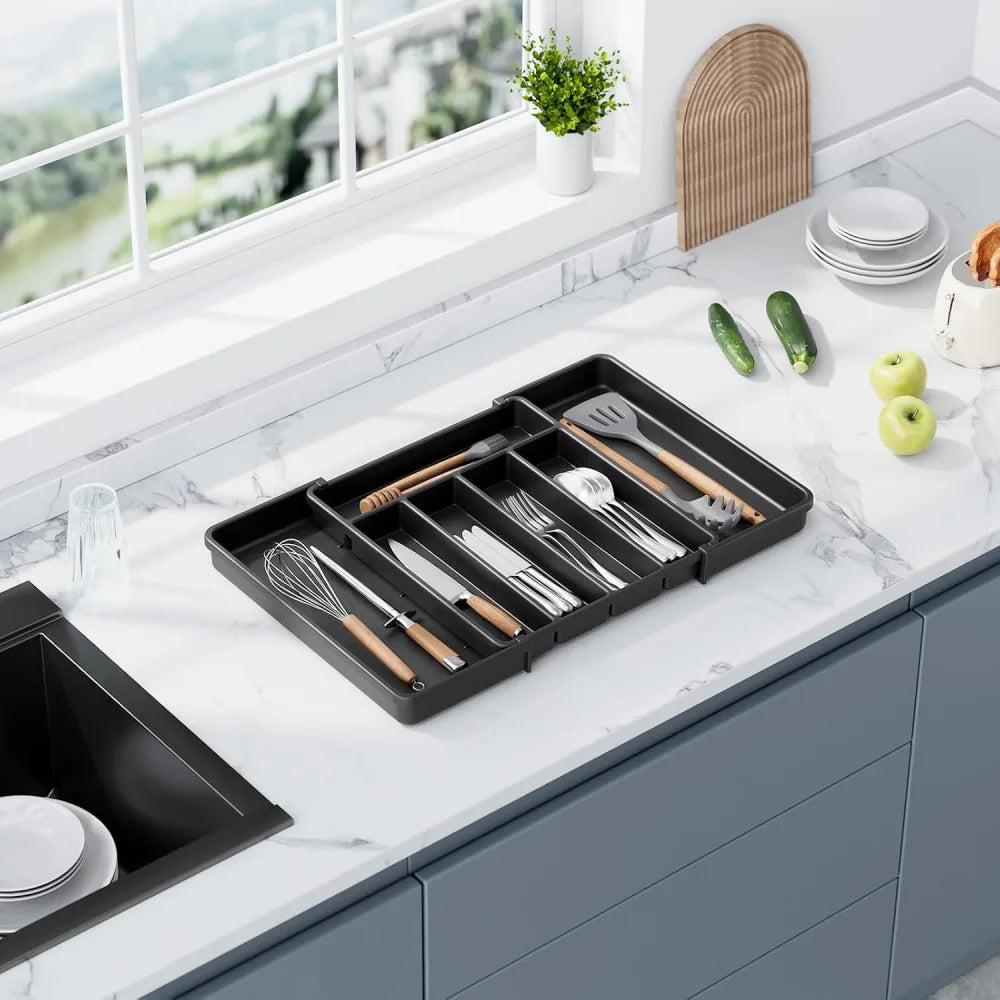 Expandable Cutlery Drawer Organiser – 8 Compartments